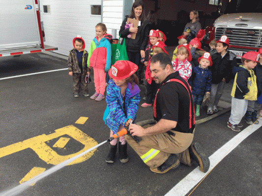 Time to demonstrate how a fire hose operates